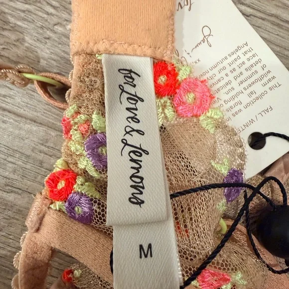 For Love And Lemons Floral Embroidered Bra Set - Multicolor - Picture 5 of 10